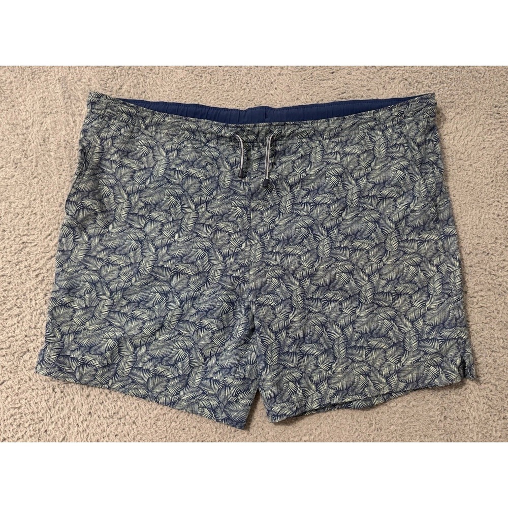Peter Millar Swim Trunks Mens XL Leaves Geometric Print Lined‎ Pockets